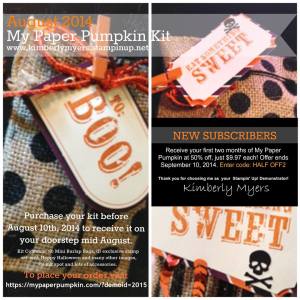 Kimberly Myers - August 2014 My Paper Pumpkin